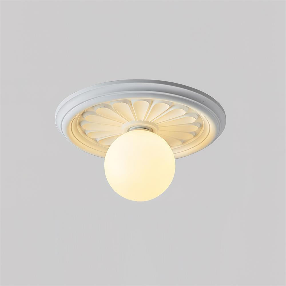 Ceiling Light Acrylic 13.7 in Beige Flush Mount Living Room Bedroom Decorative Fixture | Thomler