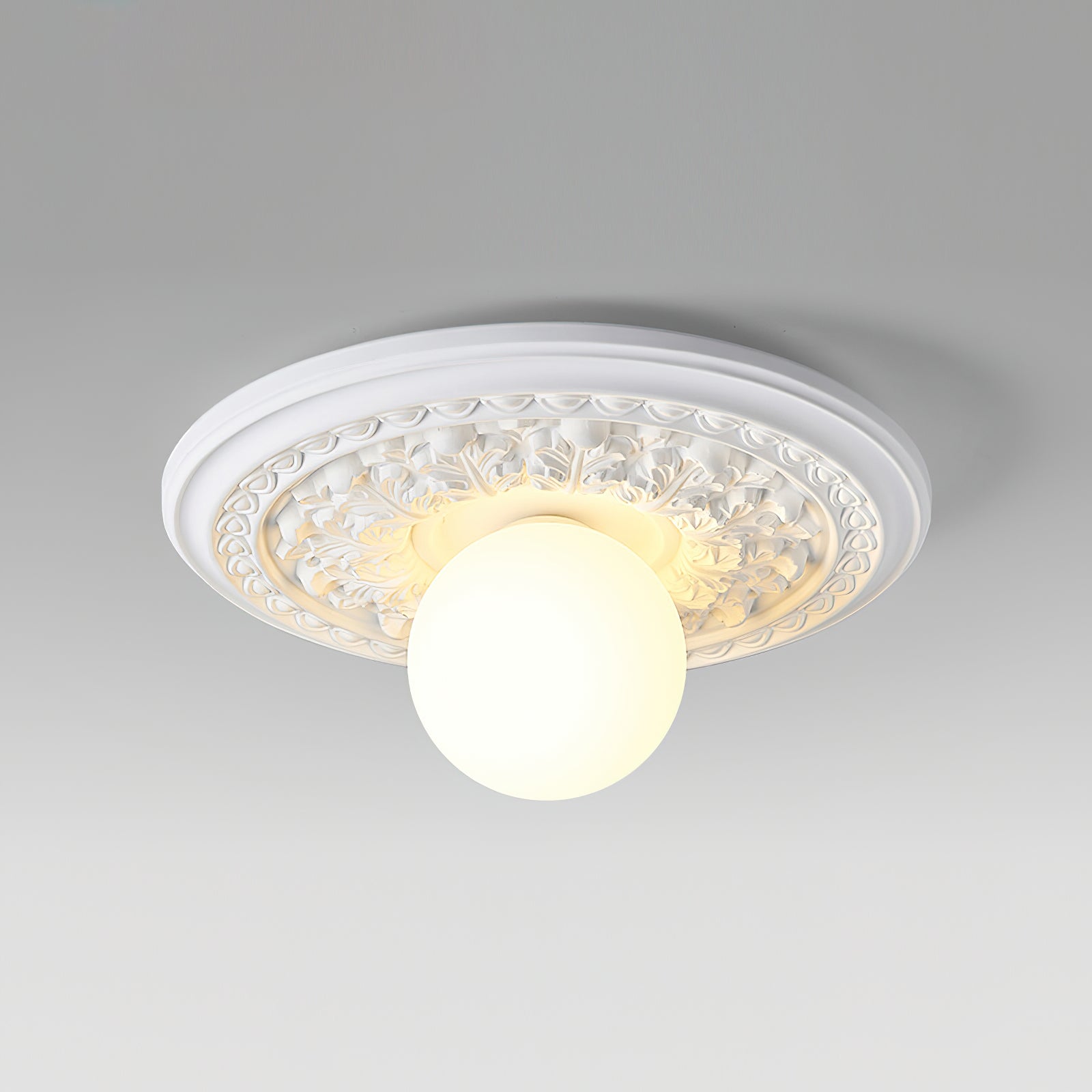 Ceiling Light Acrylic 13.7 in Beige Flush Mount Living Room Bedroom Decorative Fixture | Thomler