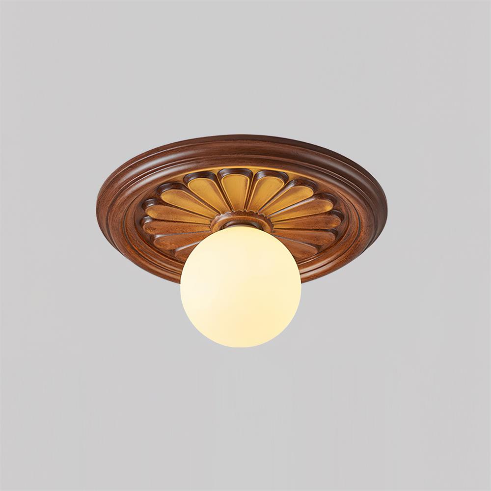Ceiling Light Acrylic 13.7 in Beige Flush Mount Living Room Bedroom Decorative Fixture | Thomler