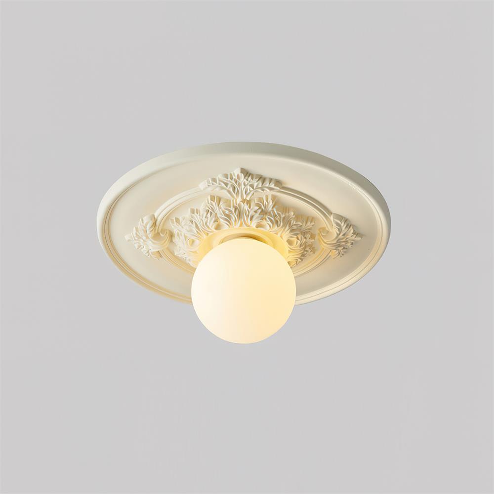 Ceiling Light Acrylic 13.7 in Beige Flush Mount Living Room Bedroom Decorative Fixture | Thomler