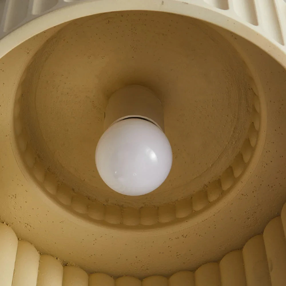 Ceiling Light Resin 9.8 in Vintage Cream Semi Flush Mount Indoor Lighting Bedroom Living Room Hallway Lamp | Thomler