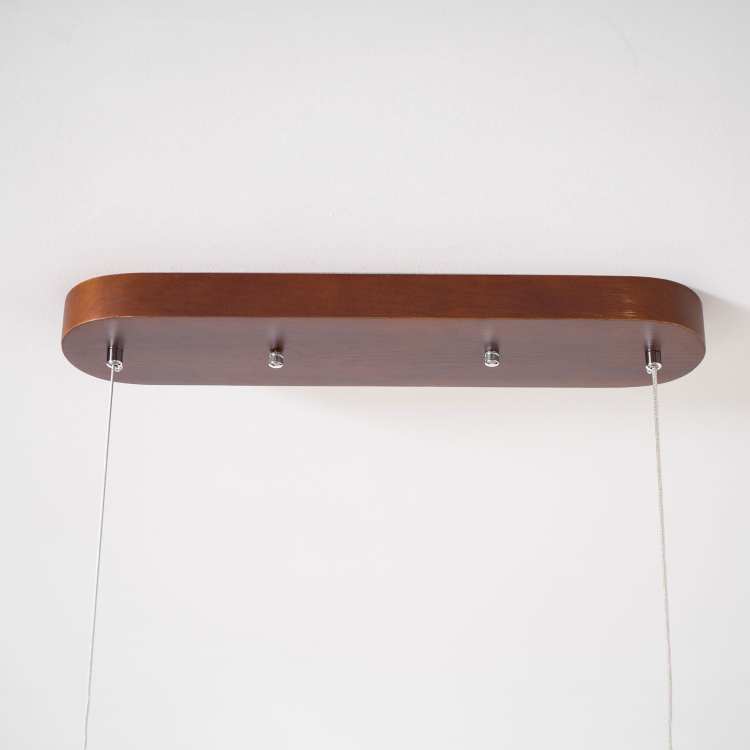 Pendant Light Wood Linear Integrated LED Natural Dining Table Kitchen Island Hanging Ceiling Lamp Japandi Scandinavian | Thomler