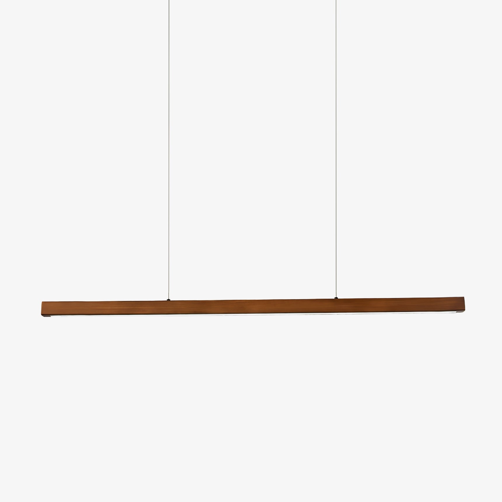 Pendant Light Wood Linear Integrated LED Natural Dining Table Kitchen Island Hanging Ceiling Lamp Japandi Scandinavian | Thomler