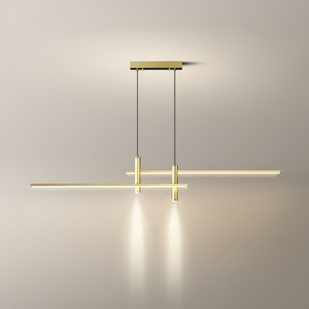 Industrial Bar Spotlight Fixture for Dining & Kitchen Islands | Adjustable Hanging Track Luminaire | Thomler