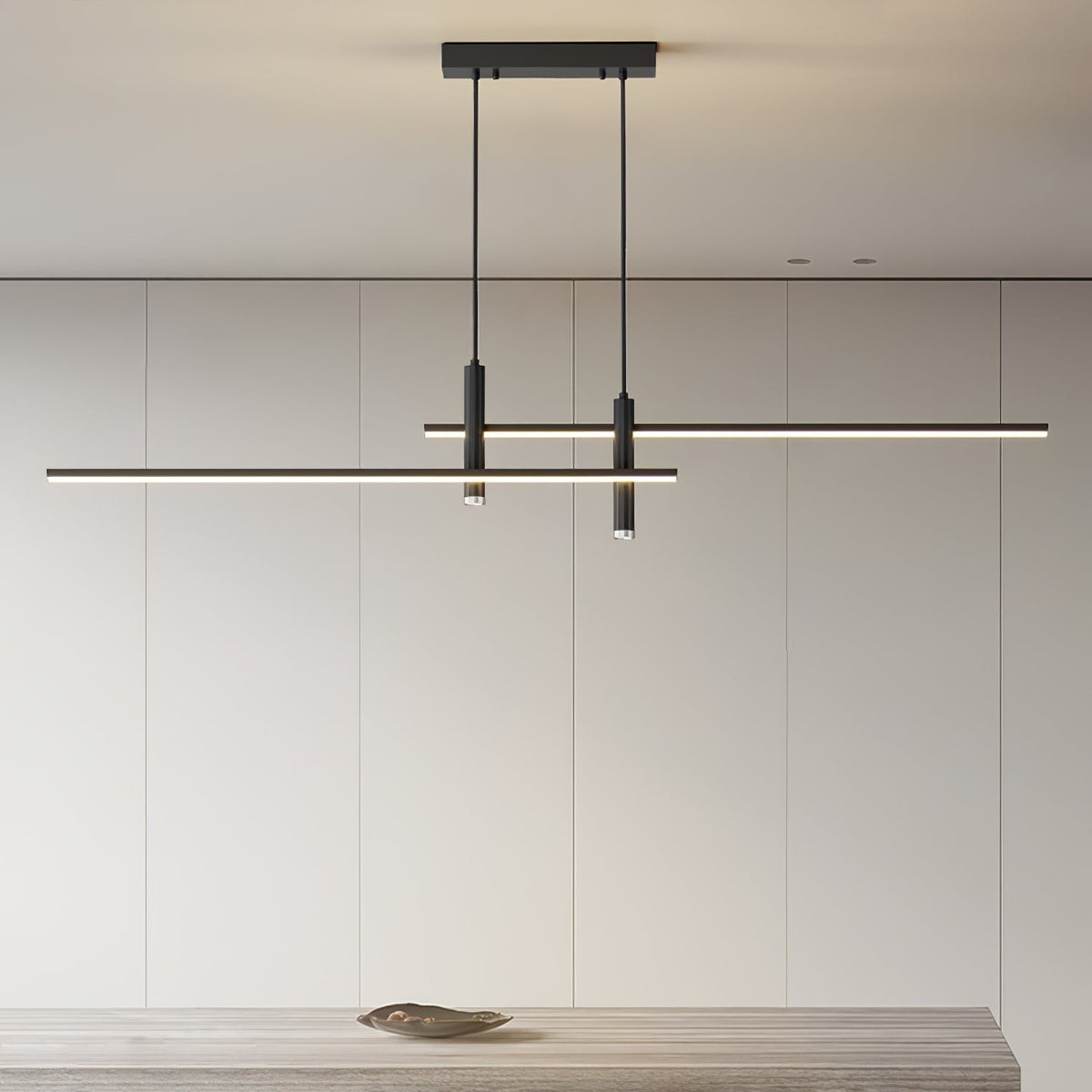 Industrial Bar Spotlight Fixture for Dining & Kitchen Islands | Adjustable Hanging Track Luminaire | Thomler