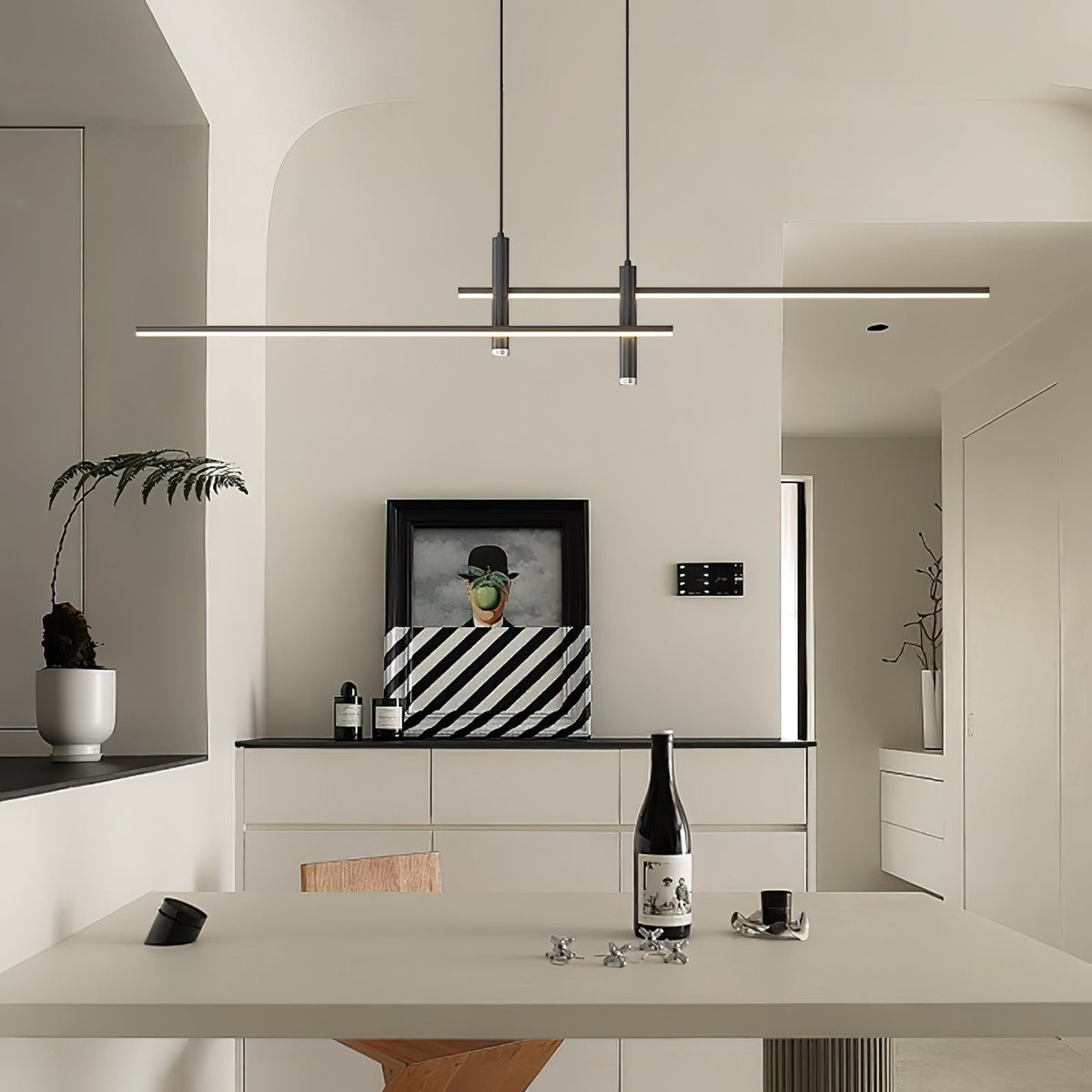 Industrial Bar Spotlight Fixture for Dining & Kitchen Islands | Adjustable Hanging Track Luminaire | Thomler