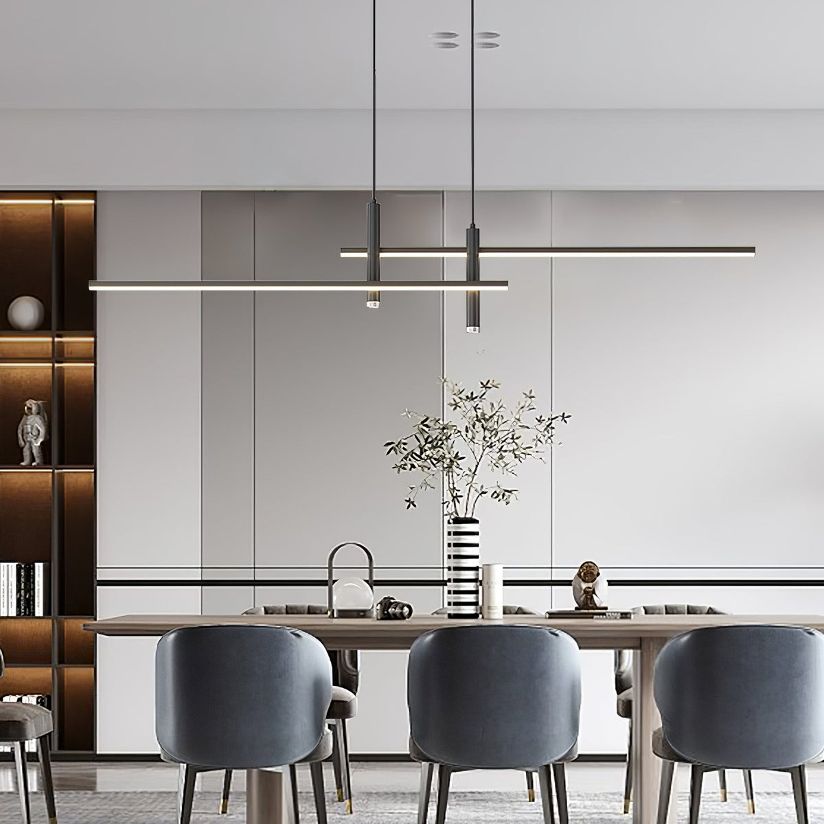 Industrial Bar Spotlight Fixture for Dining & Kitchen Islands | Adjustable Hanging Track Luminaire | Thomler