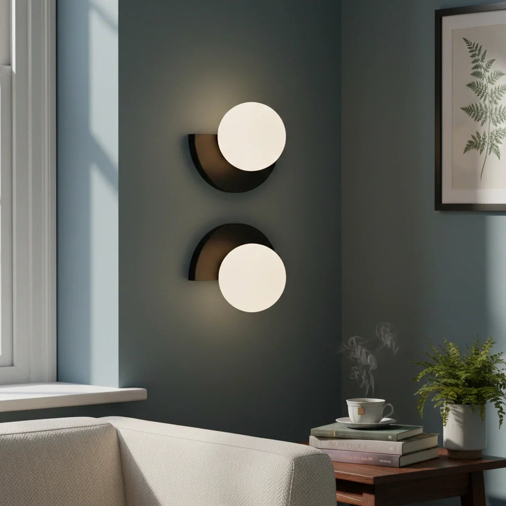 Wall Lamp Metal Glass 10 in Colorful LED Bedroom Living Room Decorative Lighting | Thomler