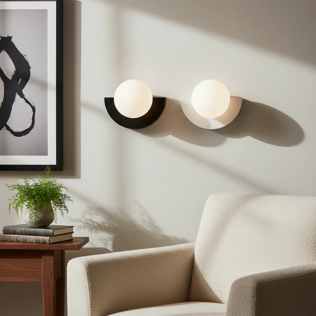 Wall Lamp Metal Glass 10 in Colorful LED Bedroom Living Room Decorative Lighting | Thomler