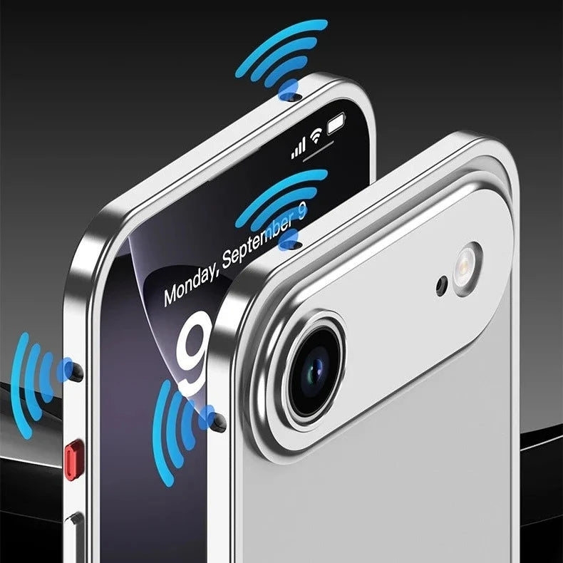 Aluminum Bumper Case for iPhone with Ventilation Grills & Detachable Lens Shield – Shock-Absorbing Frame for 12 Pro Max to 17 Series | Thomler