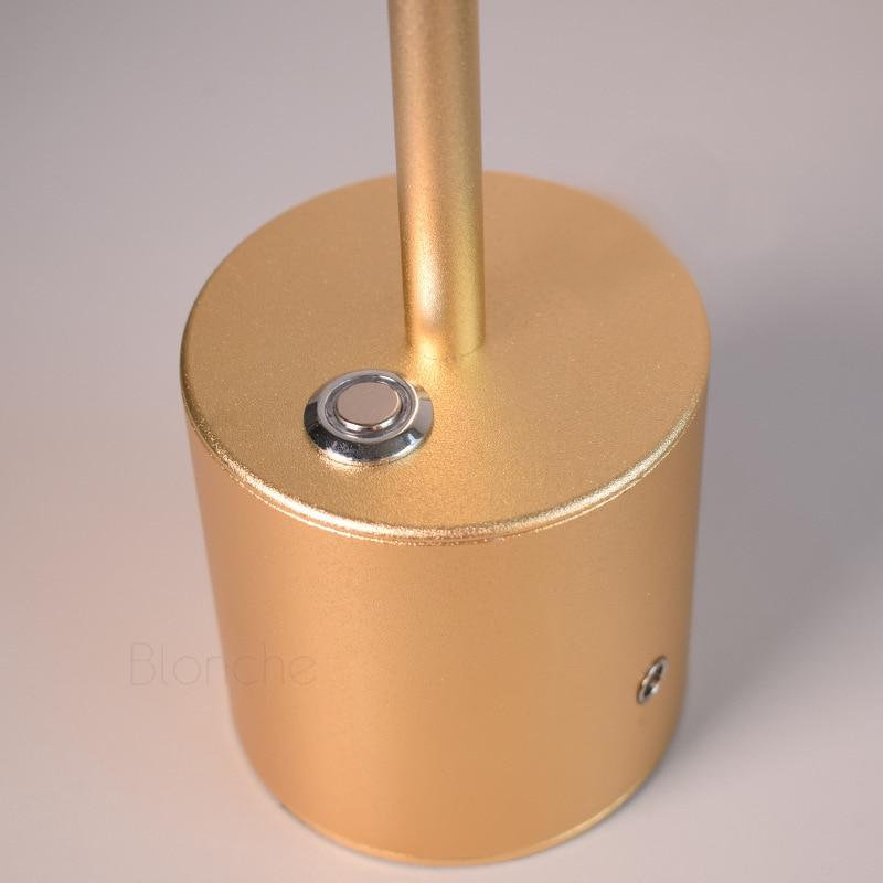 Table Lamp Aluminium 34.0 cm Gold Wireless Rechargeable Patio Bedroom Dimmable LED Indoor Outdoor Lighting | Thomler