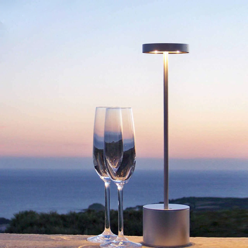 Table Lamp Aluminium 34.0 cm Gold Wireless Rechargeable Patio Bedroom Dimmable LED Indoor Outdoor Lighting | Thomler