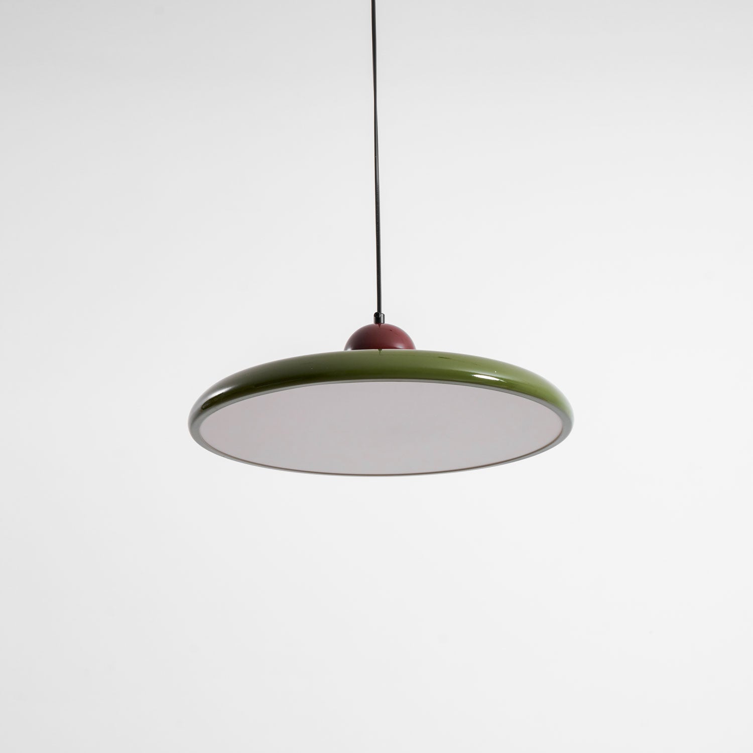 Metal Pendant Ceiling Light 11.8 in Round Disk Warm LED Indoor Dining Room Kitchen Island Hanging Fixture | Thomler
