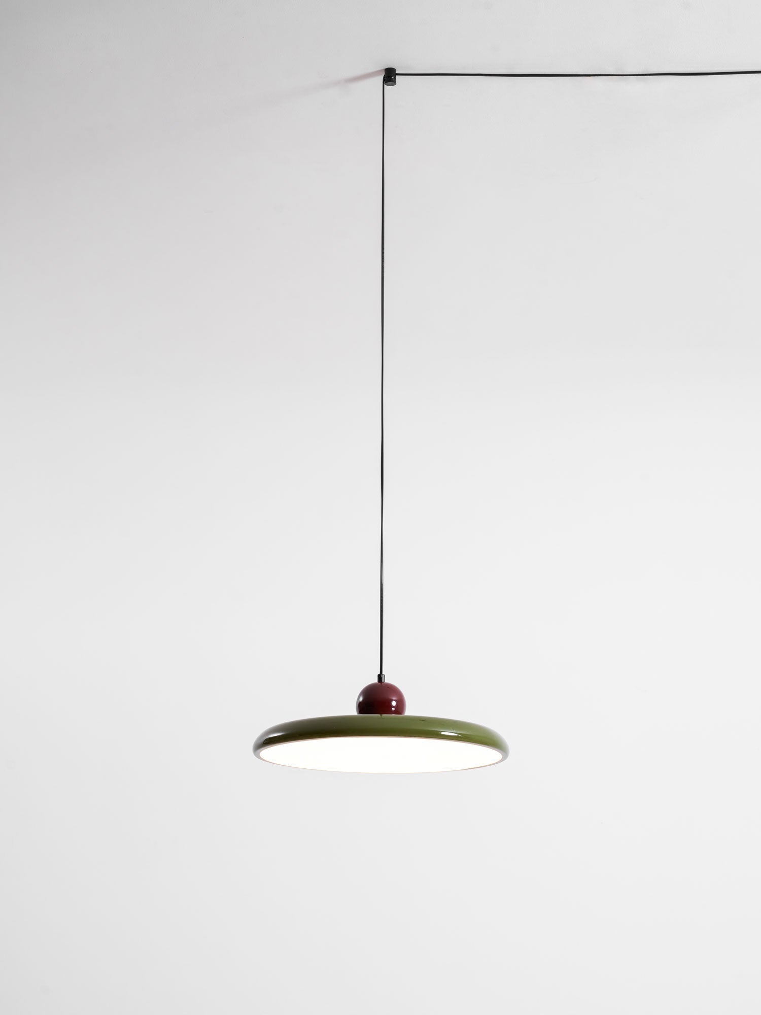 Metal Pendant Ceiling Light 11.8 in Round Disk Warm LED Indoor Dining Room Kitchen Island Hanging Fixture | Thomler
