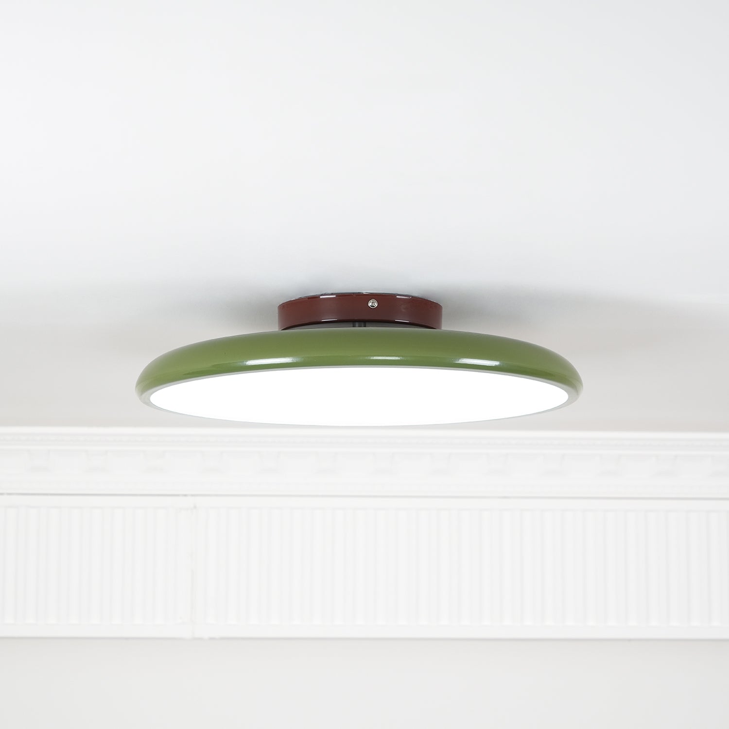 Drift Adjustable LED Ceiling Lamp 11.8 in Soft Ambient Indoor Lighting Beige Green | Thomler
