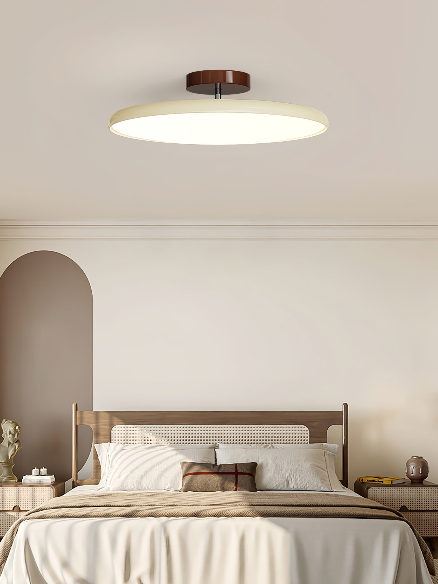 Drift Adjustable LED Ceiling Lamp 11.8 in Soft Ambient Indoor Lighting Beige Green | Thomler
