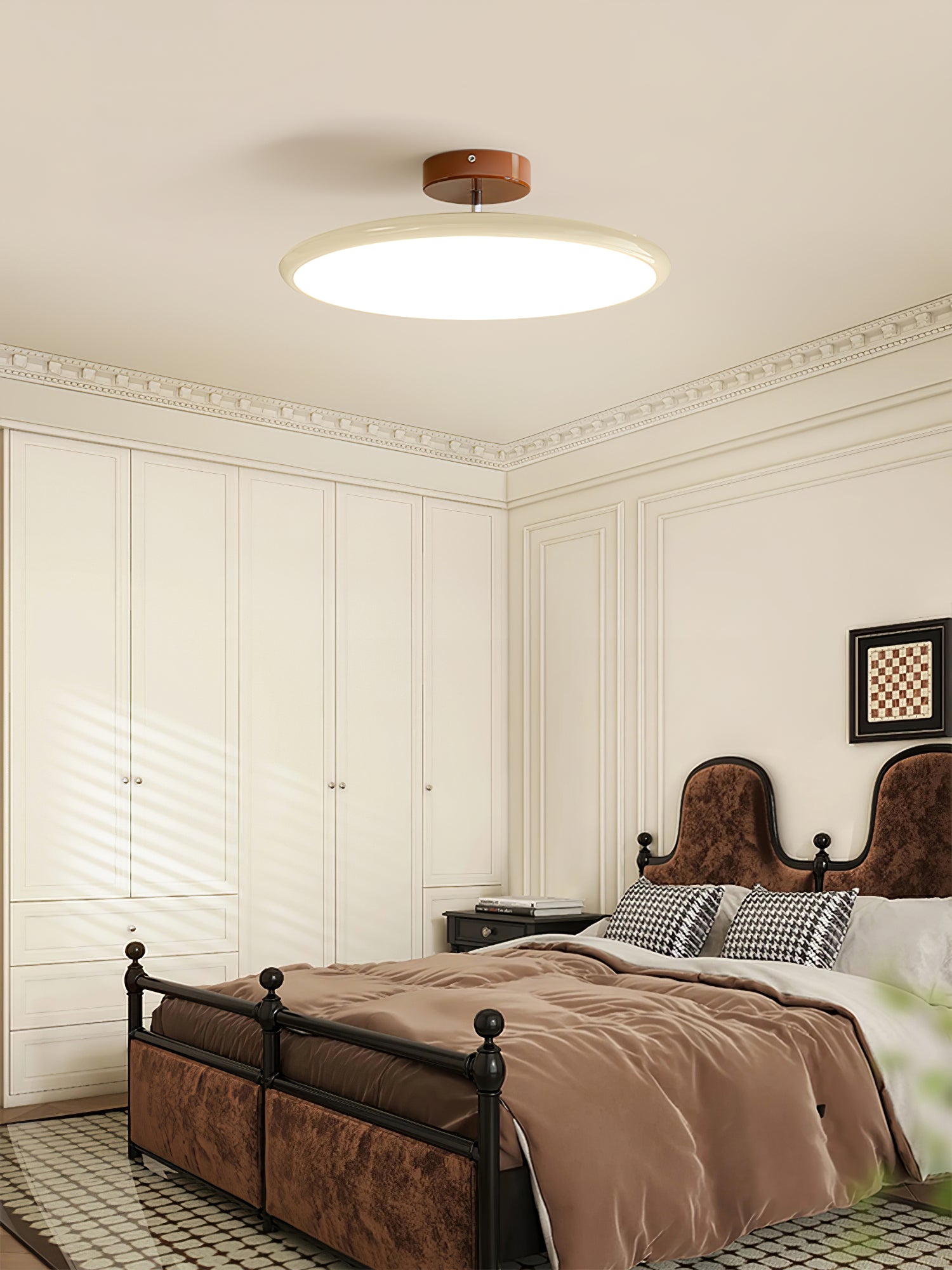 Drift Adjustable LED Ceiling Lamp 11.8 in Soft Ambient Indoor Lighting Beige Green | Thomler