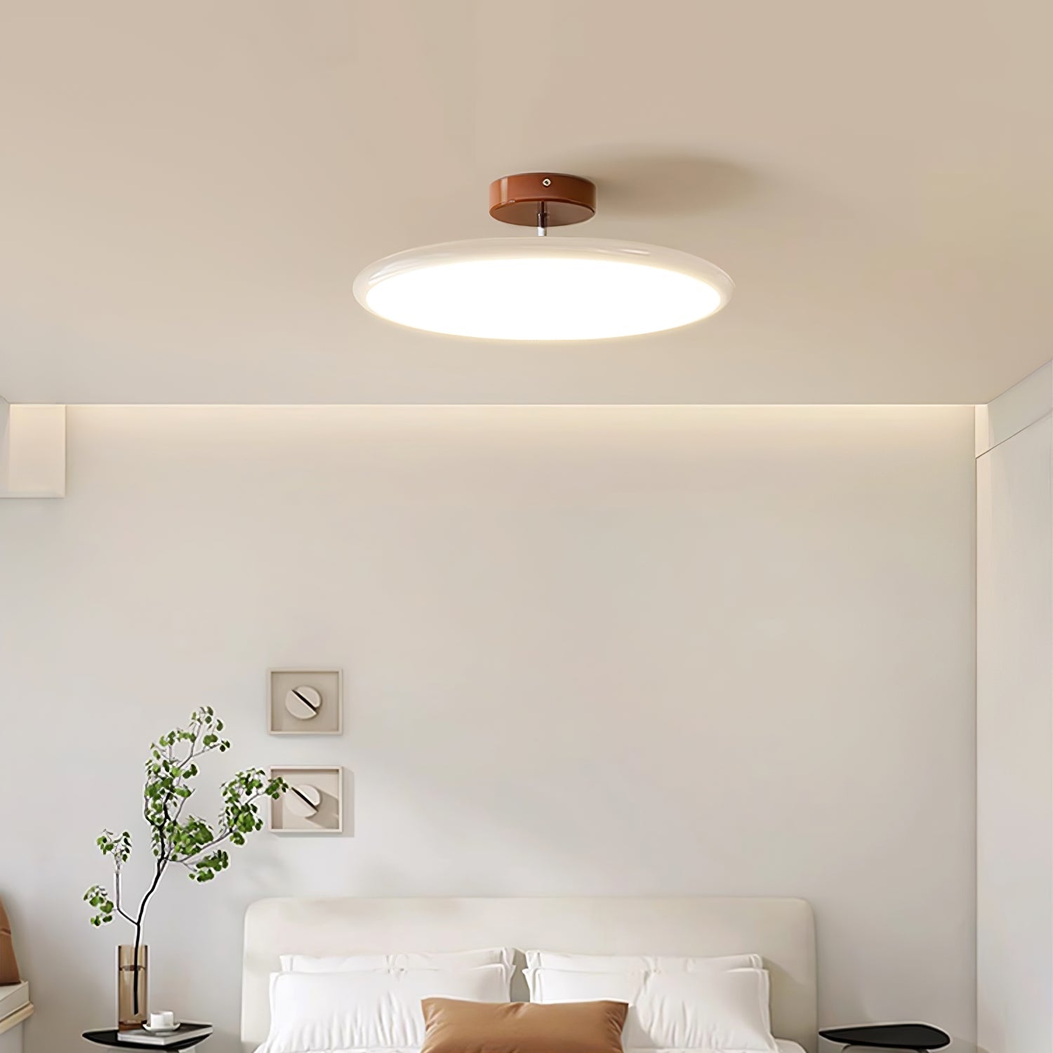 Drift Adjustable LED Ceiling Lamp 11.8 in Soft Ambient Indoor Lighting Beige Green | Thomler