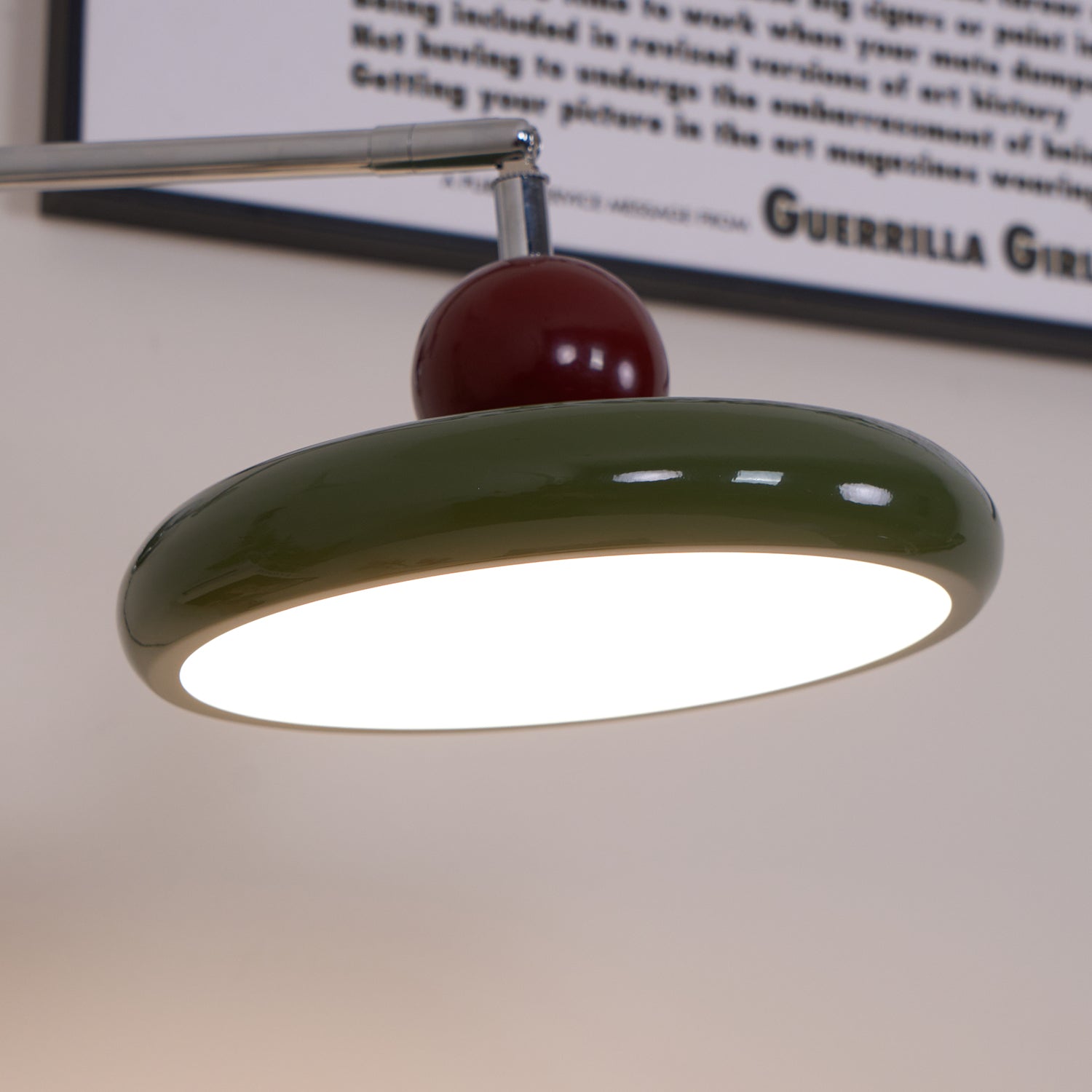 Metal Plug-In Wall Lamp 7.9 in x 4.7 in Warm Glow Indoor Accent Lighting Chrome Green Beige | Thomler
