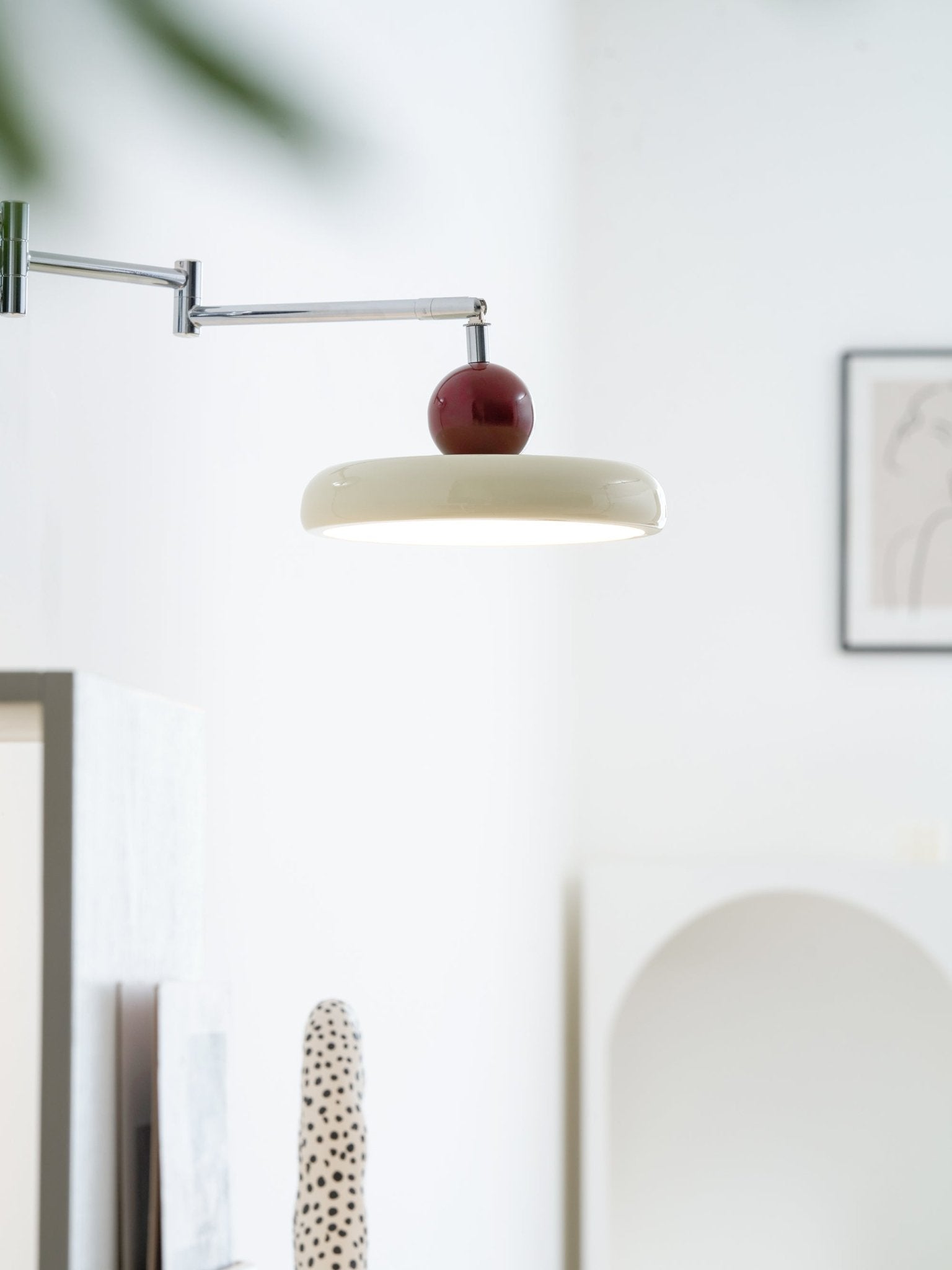 Metal Plug-In Wall Lamp 7.9 in x 4.7 in Warm Glow Indoor Accent Lighting Chrome Green Beige | Thomler