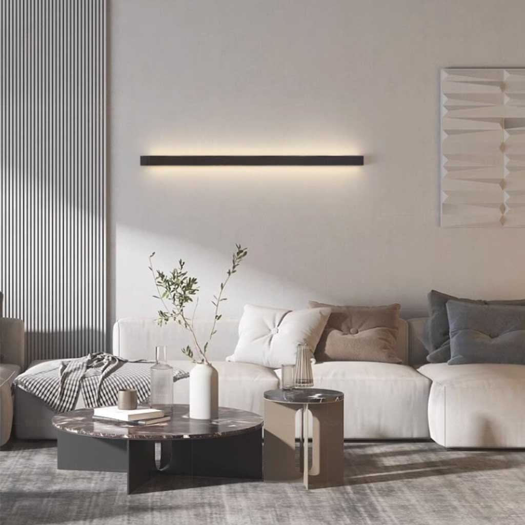 Wall Light Aluminum Linear LED 23.6 in Dimmable Black White Bedroom Living Room Modern Minimalist Bar Sconce | Thomler