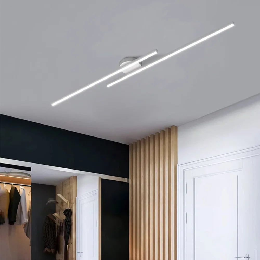 Contemporary Linear Bar Ceiling Fixture – Aluminum LED Strip Light for Bedroom & Hallway | Thomler