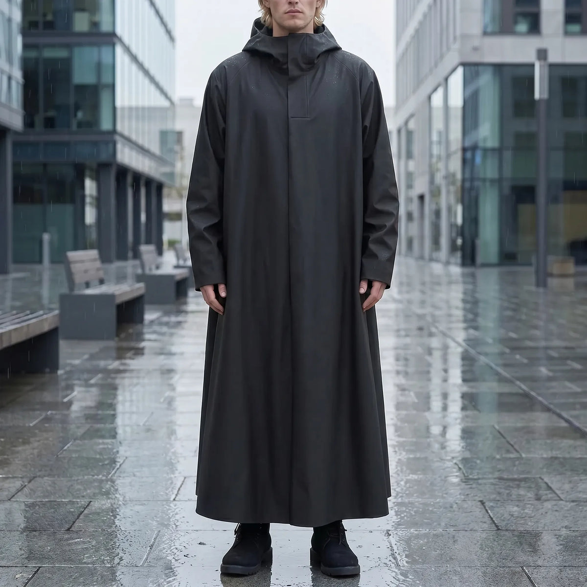 Waterproof Full-Length Motorcycle Rain Coat with Hood for Commuting & Outdoor Riding | Thomler