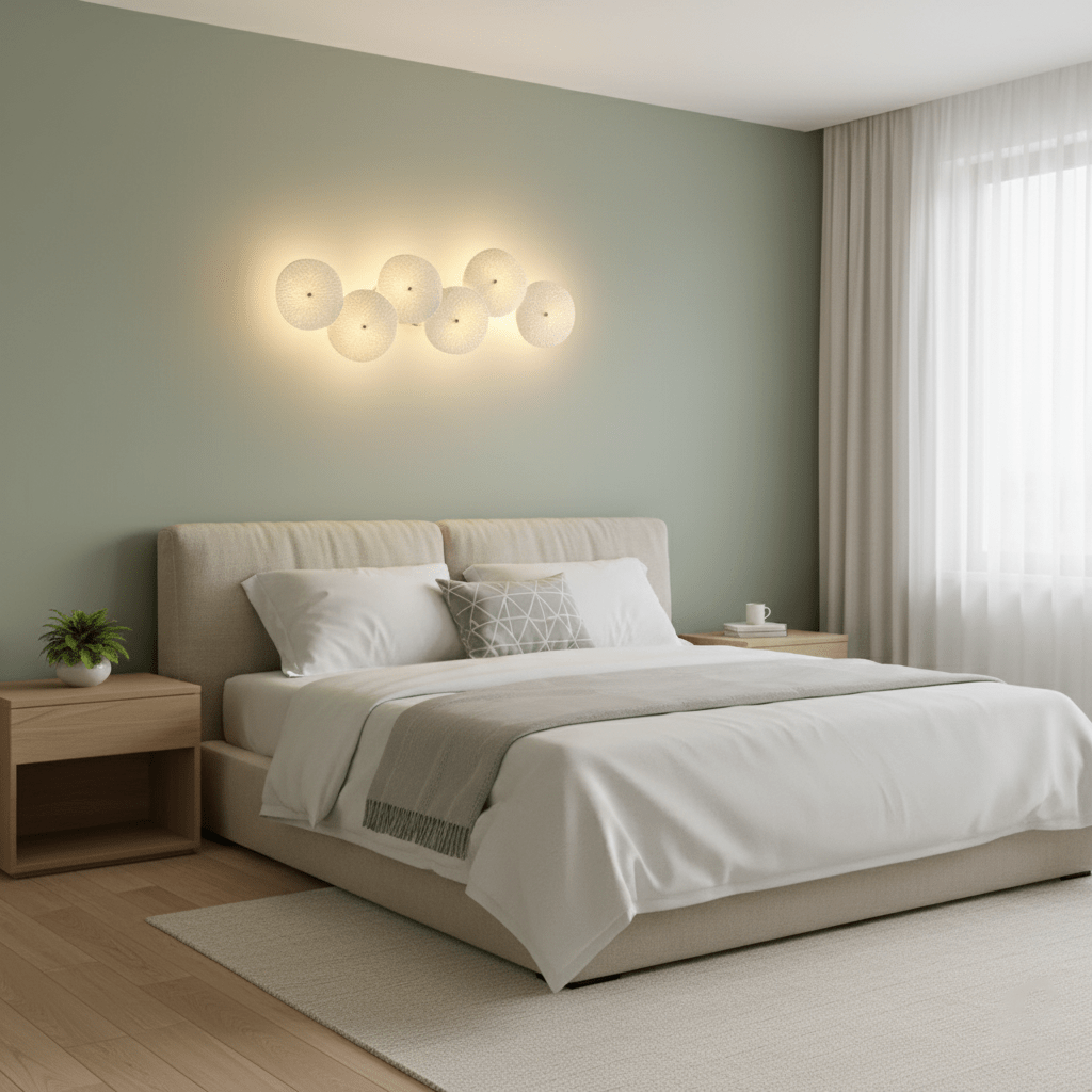 Ceramic Wall Lamp 19.7 in Vertical Lotus Cascade Gold Indoor LED Decorative Lighting | Thomler