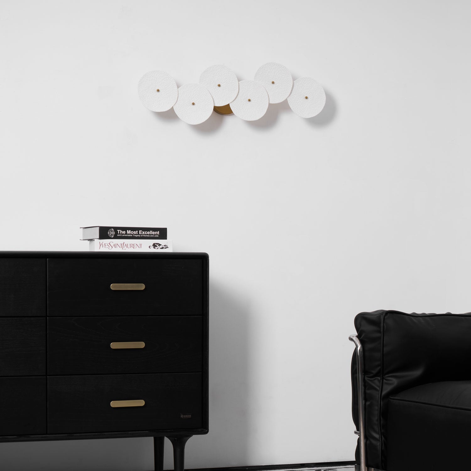 Ceramic Wall Lamp 19.7 in Vertical Lotus Cascade Gold Indoor LED Decorative Lighting | Thomler