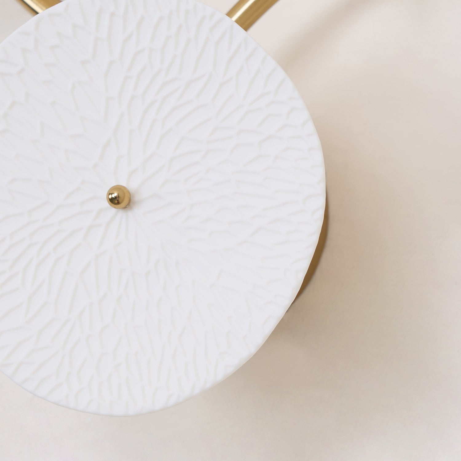 Ceramic Wall Lamp 19.7 in Vertical Lotus Cascade Gold Indoor LED Decorative Lighting | Thomler