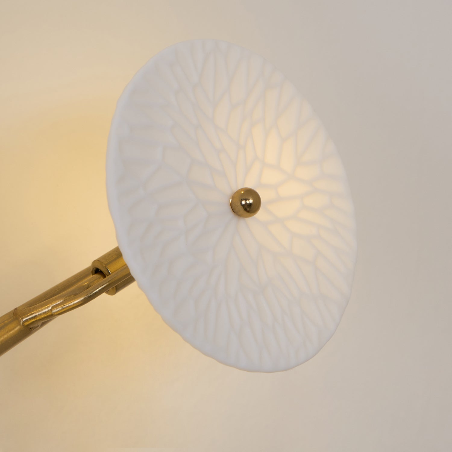 Ceramic Wall Lamp 19.7 in Vertical Lotus Cascade Gold Indoor LED Decorative Lighting | Thomler