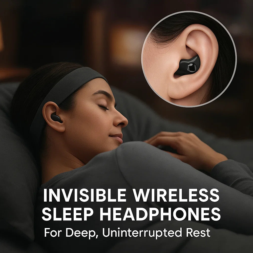 Sleep Earbuds for Side Sleepers – Ultra-Thin Wireless Bluetooth Headphones for Restful Sleep, Workouts & Relaxation | Thomler