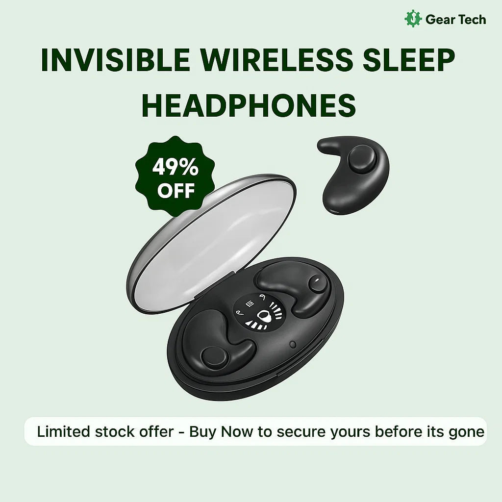 Sleep Earbuds for Side Sleepers – Ultra-Thin Wireless Bluetooth Headphones for Restful Sleep, Workouts & Relaxation | Thomler