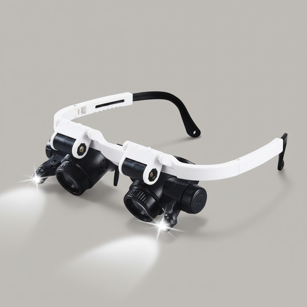 LED Magnifying Glasses with Adjustable Lenses for Precision Work & Hobbies | Thomler