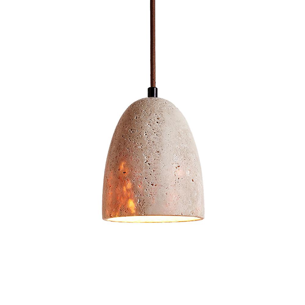 Pendant Light Travertine 4.7 in Diameter 5.9 in Height Adjustable Indoor Dining Room Kitchen Island Lighting | Thomler