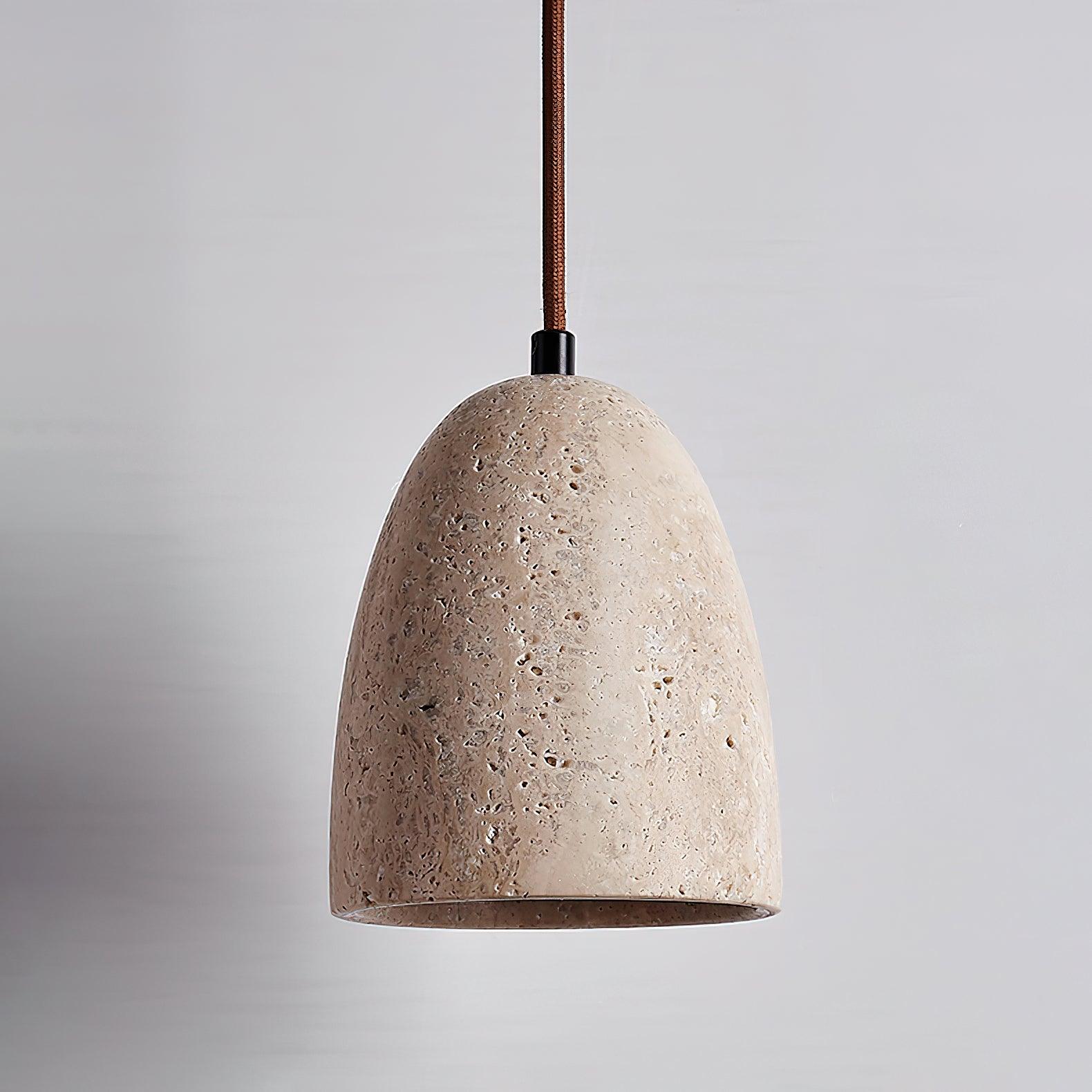 Pendant Light Travertine 4.7 in Diameter 5.9 in Height Adjustable Indoor Dining Room Kitchen Island Lighting | Thomler