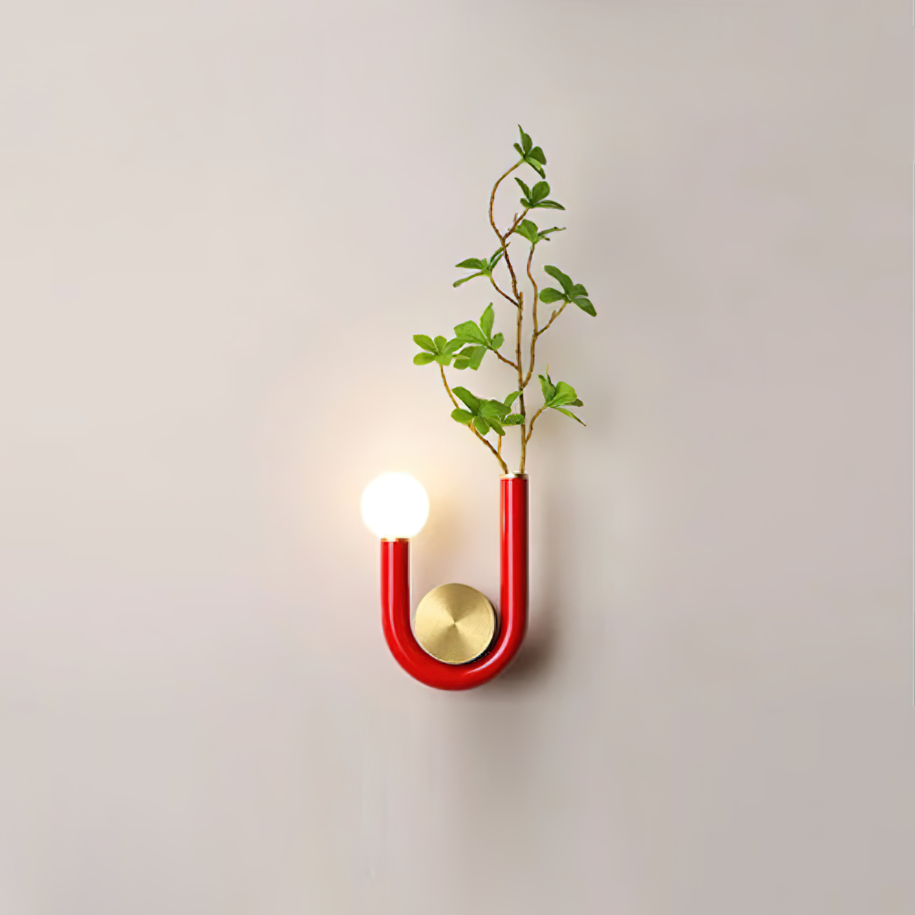 Contemporary Double-Bulb Sconce with Curved Metal Frame – Vibrant Accent Light for Hallways, Bedrooms & Stairs | Thomler