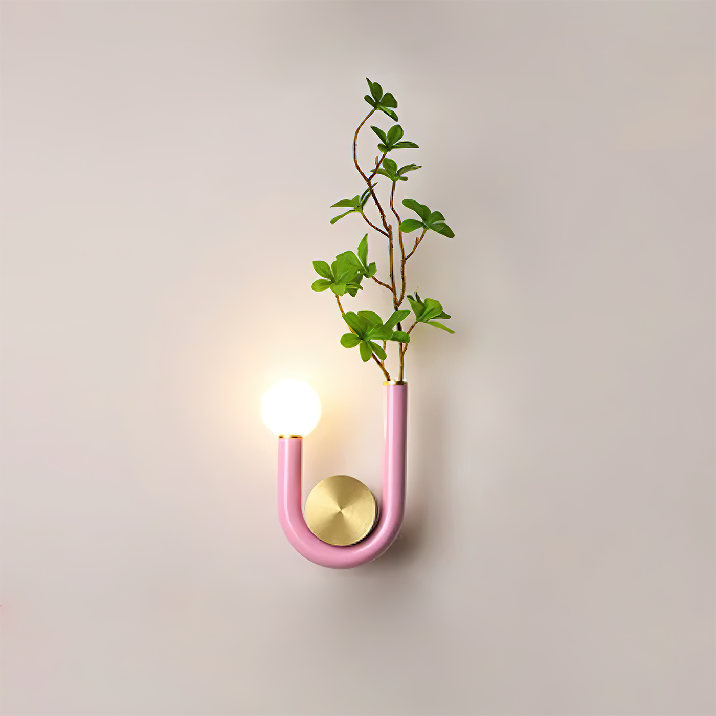 Contemporary Double-Bulb Sconce with Curved Metal Frame – Vibrant Accent Light for Hallways, Bedrooms & Stairs | Thomler