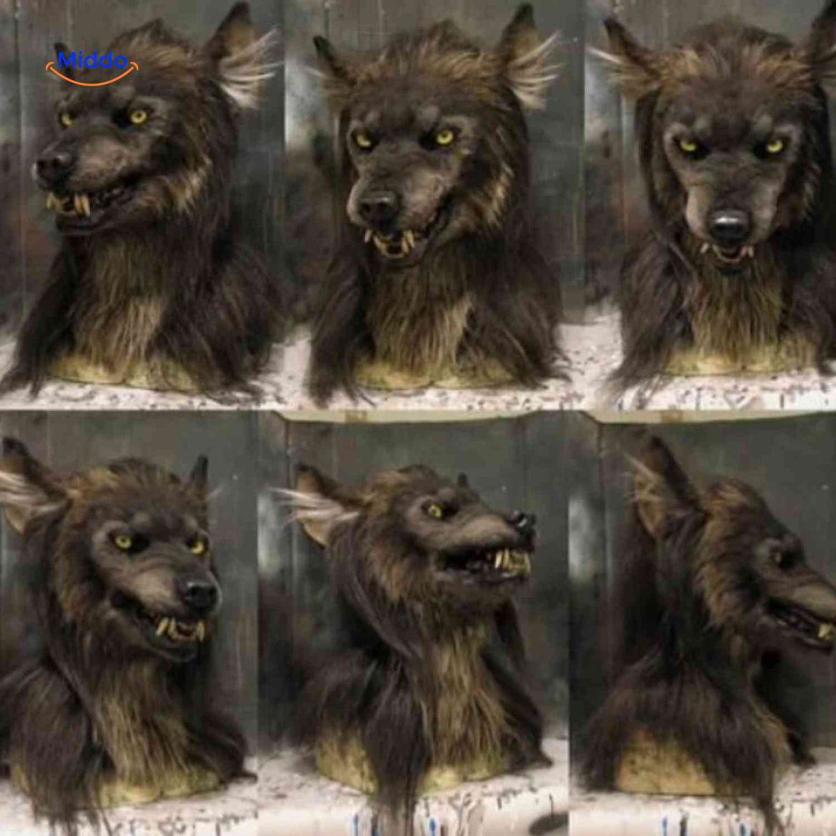Werewolf Head Mask with Glow Effect – Realistic Latex Horror Mask for Halloween Parties Costume Events Cosplay & Scary Decorations | Thomler