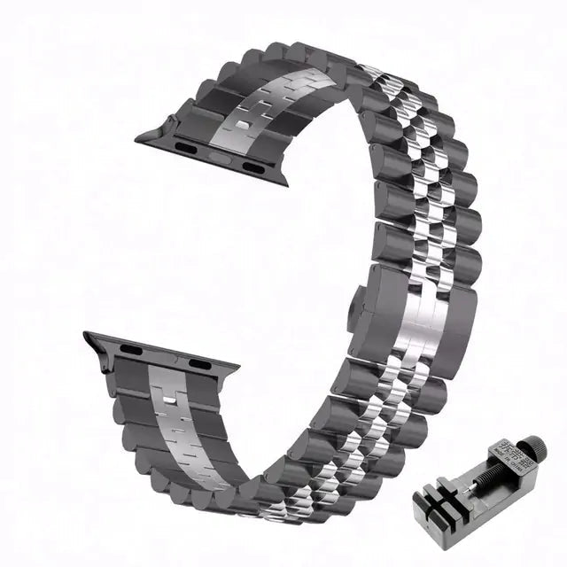 Stainless Steel Watch Band for Apple Watch – Adjustable Metal Link Strap, Premium Quality Wristband for Men & Women | Thomler
