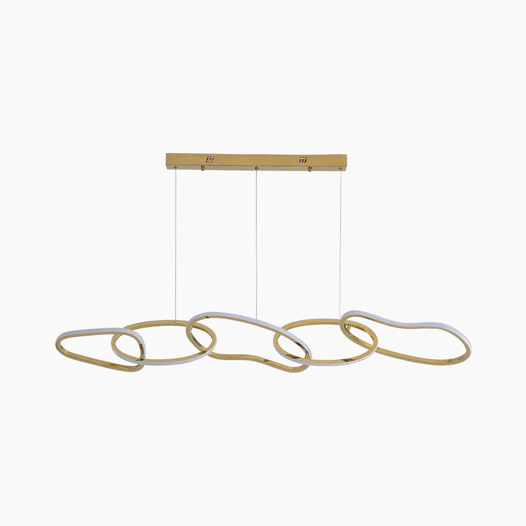 Chandelier Stainless Steel LED 47 in Adjustable Gold Living Room Dining Kitchen Lighting Modern Minimalist Luxury Ceiling Lamp | Thomler
