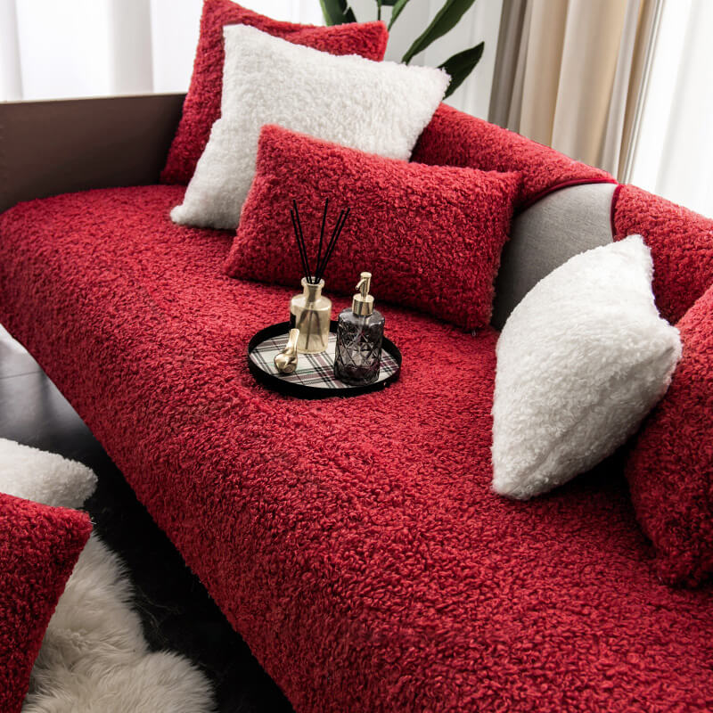 Plush Fleece Furniture Throw with Grip Backing – Pet-Friendly Couch Protector | Thomler