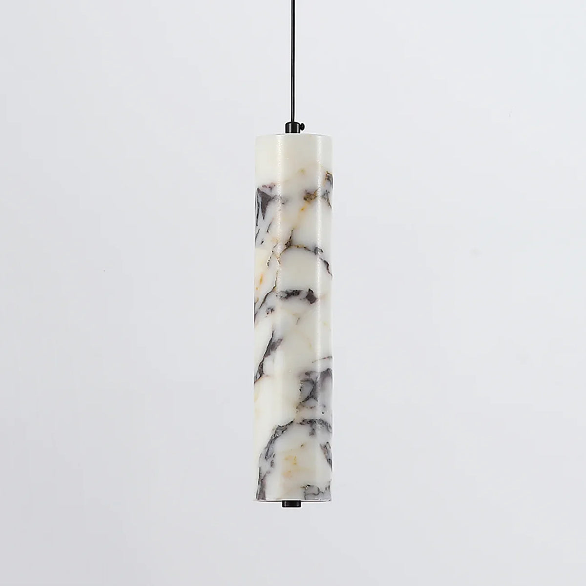 Carved Stone Cylinder Hanging Lamp – Real Natural Material with Warm Ambient Glow for Dining & Bedroom | Thomler