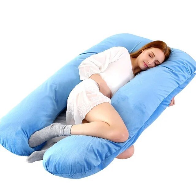 Full-Body Maternity Support Pillow – Ergonomic Relief for Neck, Back & Belly – Multi-Position Sleep Cushion with Washable Cover | Thomler