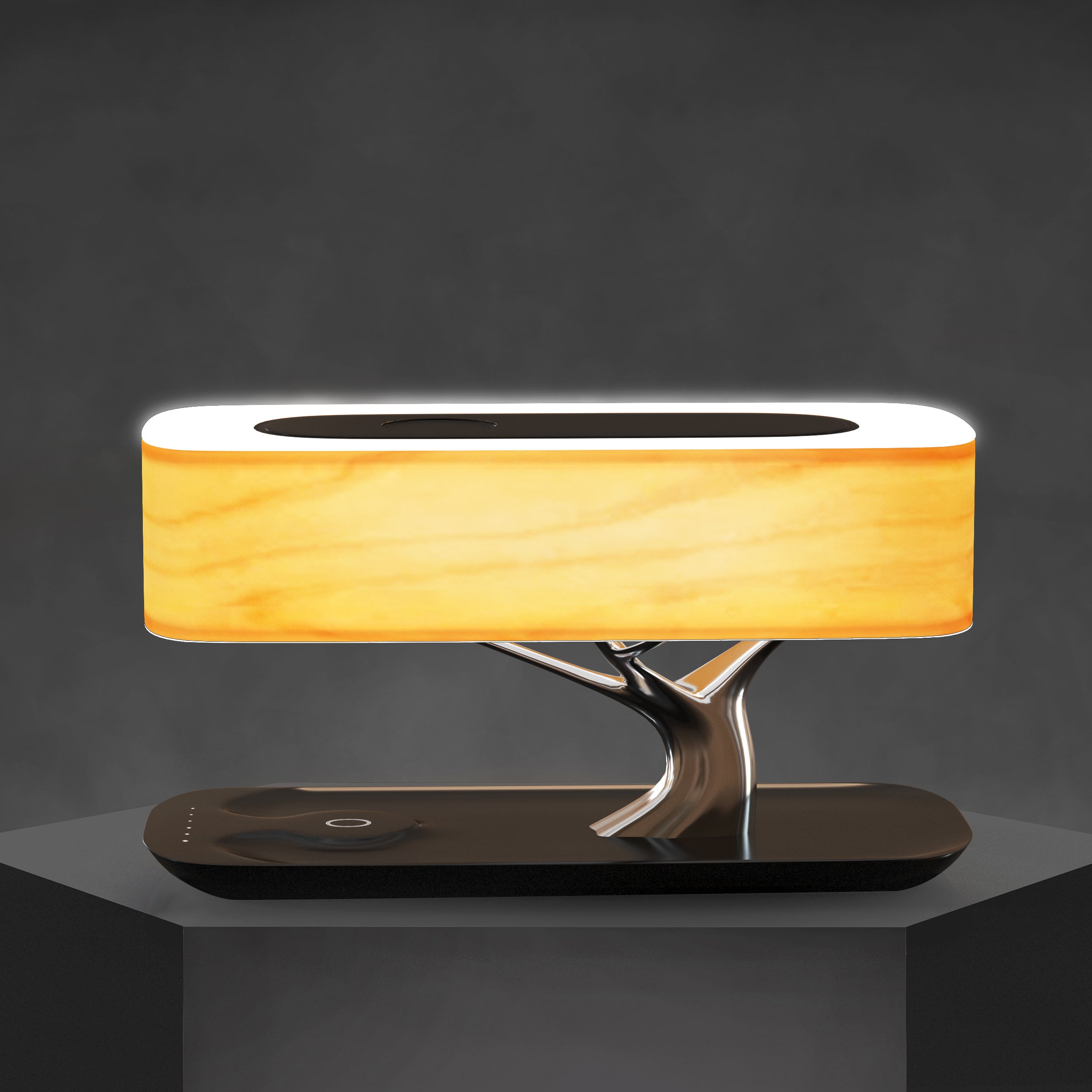 Wireless Charging Table Lamp with Bluetooth Speaker for Bedroom Nightstand Office Desk Living Room Modern LED Accent Light | Thomler