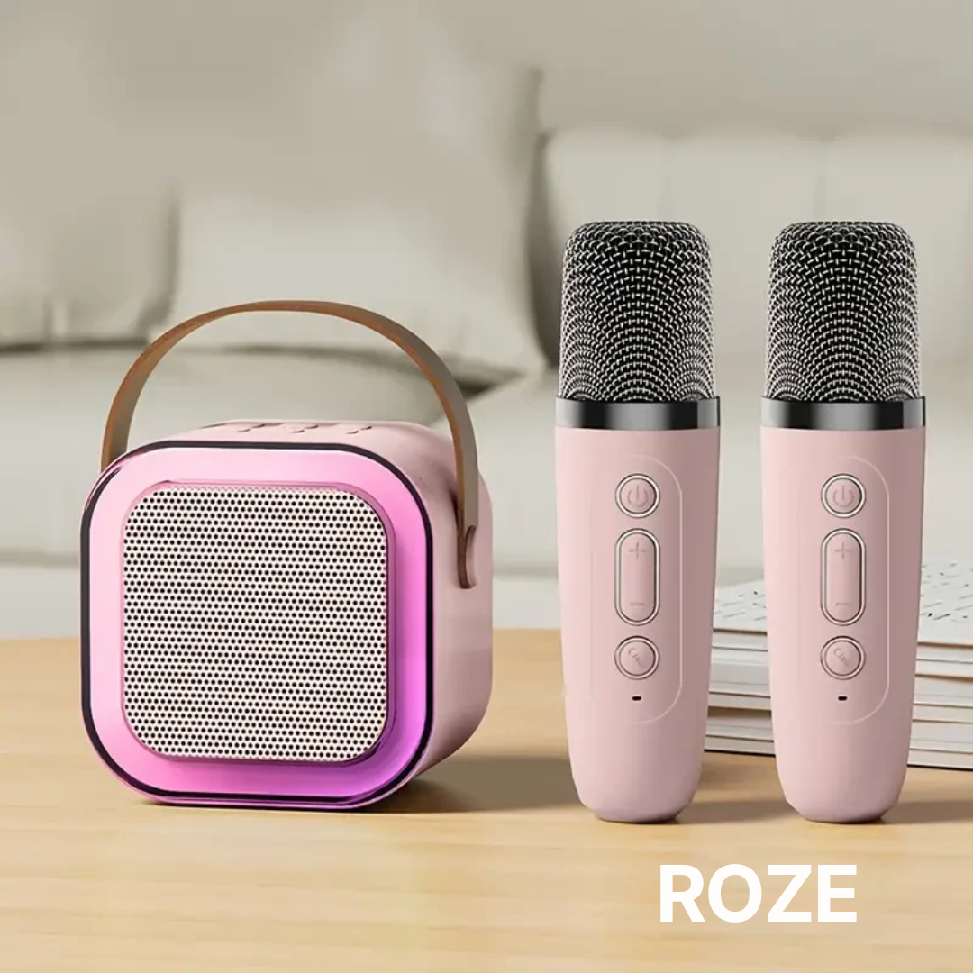 Wireless Kids Karaoke Microphone with Echo Effects & LED Lights for Singing Fun | Thomler