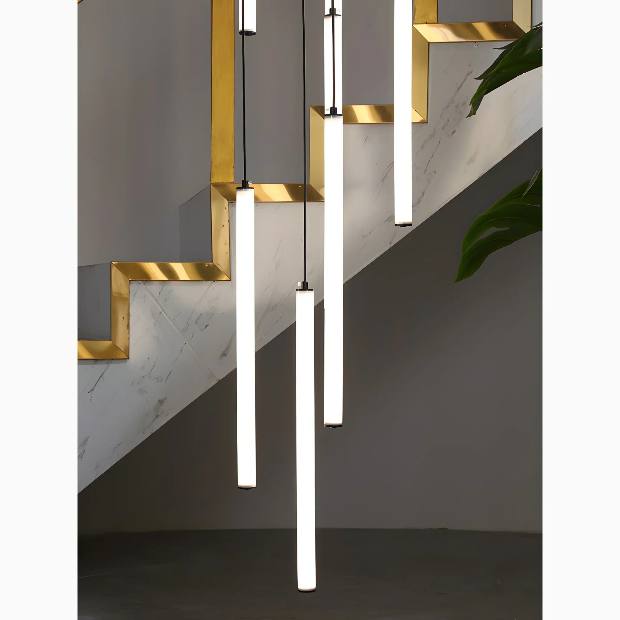 Pendant Light Iron Acrylic 300.0 cm Adjustable Spiral Staircase High Ceiling LED Hanging Lamp Entryway Foyer Lighting | Thomler