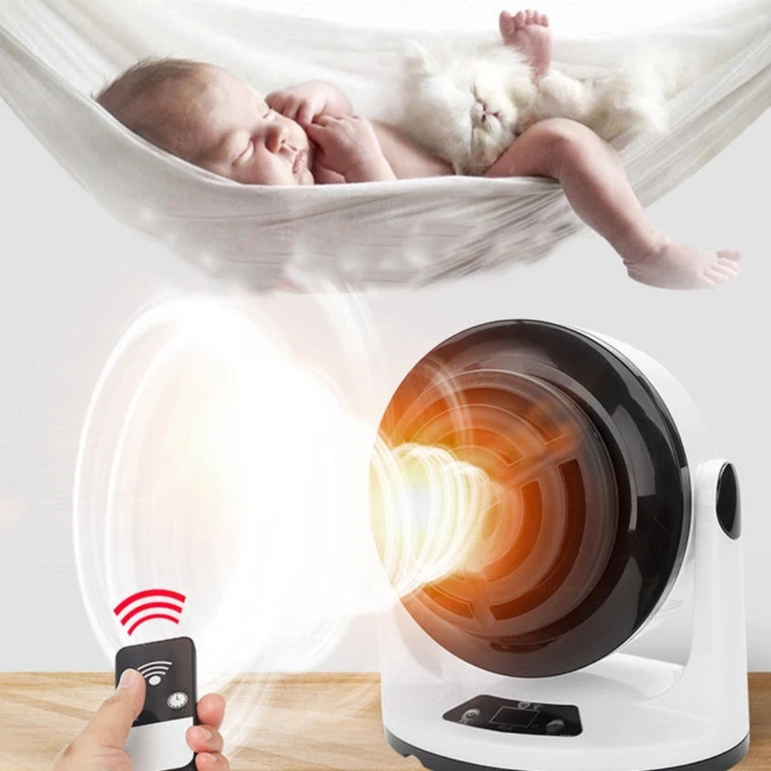 Compact Ceramic Space Heater with Remote Control for Home & Office | Thomler