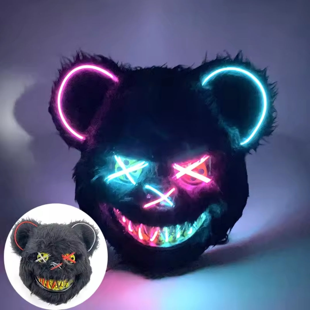 Illuminated Character Face Covering for Costume Parties & Events – Rabbit & Bear Styles | Thomler