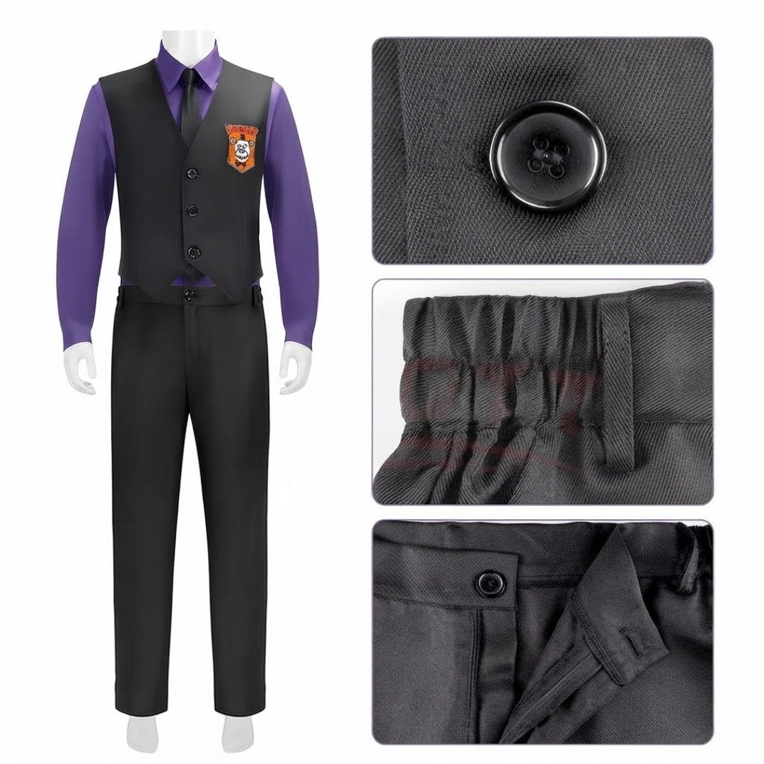 Purple Security Guard Outfit with Vest and Hat – FNAF-Inspired Roleplay Set for Fans | Thomler